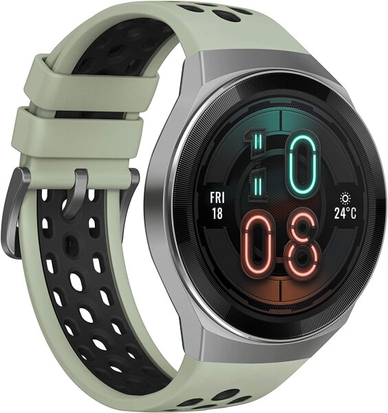HUAWEI Watch GT 2e Active, Smartwatch 46 mm, AMOLED 1,39", GPS, 2 Wochen Akku, mintgrün, Modell 55025279
