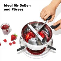 OXO Good Grips Passiermühle groß, Modell 1071478, Edelstahl, ergonomischer Griff, spülmaschinenfest