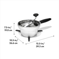 OXO Good Grips Passiermühle groß, Modell 1071478, Edelstahl, ergonomischer Griff, spülmaschinenfest