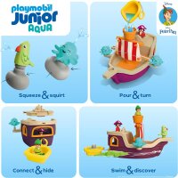 PLAYMOBIL JUNIOR Disney 71769, Peter Pans Piratenschiff, nachhaltiges Kleinkind-Spielzeug ab 1 Jahr, Motorikförderung, inkl. Figuren & Zubehör