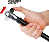 STIER Premium+ torque wrench 904399, 1/2" reversible ratchet, 40-200 Nm, left/right tightening, viewing window on the handle