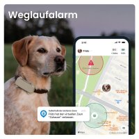 Tractive DOG 6 GPS Tracker für Hunde, Gesundheitsüberwachung, Echtzeit-Tracking, wasserdicht, braun