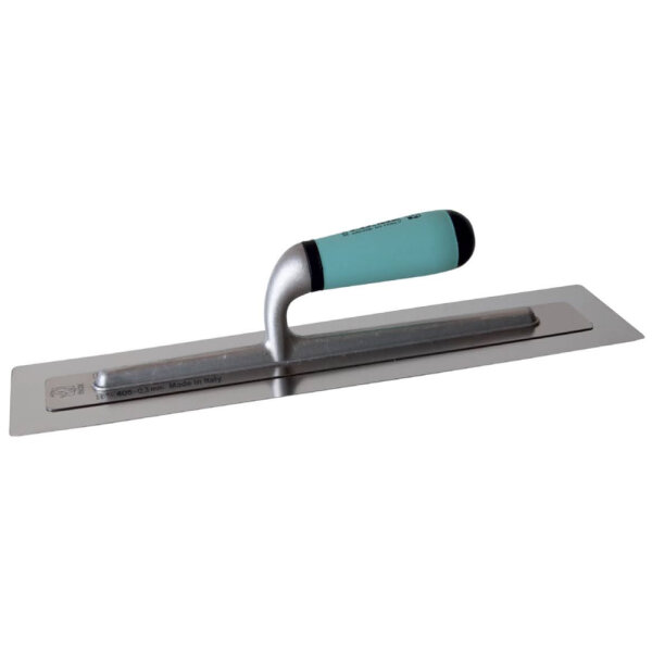 COME 381INFX405 Venetian plastering trowel, Proflex stainless steel, 405x110x0.3mm, flexible smoothing, professional quality
