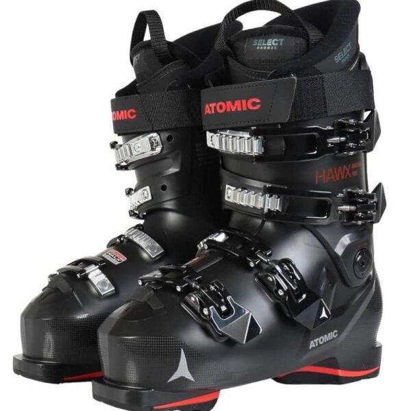 Atomic Hawx Magna 90X ski boots, size 42/42.5, mens, black/red, comfortable fit, sporty performance
