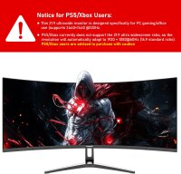 Gawfolk 34" Curved Gaming-Monitor, 120Hz, UWQHD...