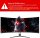 Gawfolk 34" Curved Gaming-Monitor, 120Hz, UWQHD 3440x1440, 21:9, G-Sync, 1500R, 128% sRGB, HDMI/DP, Wandmontage