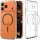 Spigen Ultra Hybrid Mag Phone Case for iPhone 17 Pro Max, MagSafe compatible, shockproof, transparent-grey