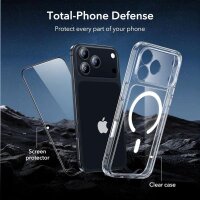 ESR Classic Hybrid HaloLock Case for iPhone 17 Pro, transparent, MagSafe compatible, including screen protector