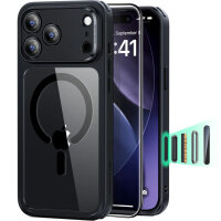 ESR Classic Hybrid Set for iPhone 17 Pro, phone case with MagSafe, tempered glass, black/transparent, shockproof, scratch-resistant