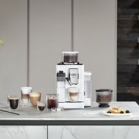 DeLonghi Rivelia FEB4455.W Kaffeevollautomat, weiß, integriertes Milchsystem, Touchdisplay, individuelle Einstellungen