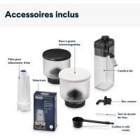 DeLonghi Rivelia FEB4455.W Kaffeevollautomat, weiß, integriertes Milchsystem, Touchdisplay, individuelle Einstellungen