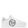 Philipp Plein Carson Hexagon Sneaker, Gr. 41, weiß/schwarz, Leder, Logo-Details, sportlich