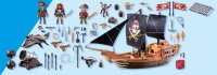 PLAYMOBIL Pirates 71530 Piratenschiff – Abenteuerschiff mit Kanonen, Geschossen, Anker, ideal für spannende Seeschlachten und Schatzsuchen, detailreiches Spielset für Kinder ab 4 Jahren