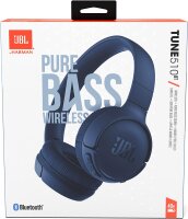 JBL Tune 510 BT, JBLT510BTBLUEU, kabelloser On-Ear-Kopfhörer, Bluetooth, faltbar, leicht, bis zu 40h Akkulaufzeit, Schnellladefunktion, Freisprechfunktion, Farbe Blau