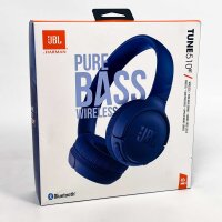 JBL Tune 510 BT, JBLT510BTBLUEU, kabelloser On-Ear-Kopfhörer, Bluetooth, faltbar, leicht, bis zu 40h Akkulaufzeit, Schnellladefunktion, Freisprechfunktion, Farbe Blau