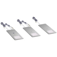 Hölscher Leuchten 313913 LED Panel Light 3-Piece Set, Silver, Flat Design, Energy Saving, Uniform Light, Ideal for Modern Living Spaces