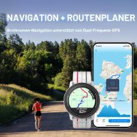 COROS PACE 3 GPS sports watch, Chalk Nylon model, ultralight, 17-day battery life, dual-frequency GPS, heart rate monitoring, navigation, sleep tracking, ideal for running, cycling, skiing, comfortable fit