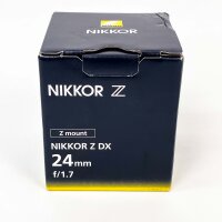 Nikon NIKKOR Z DX 24mm f/1.7 prime lens, fast aperture, for Z-mount mirrorless cameras, including HN-42 lens hood, compact, ideal for portraits and everyday use, quiet autofocus