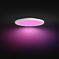 Philips Hue 929003823501 Tento Devote LED Panel, smart ceiling light, white & colored, flat frame, controllable via app, ideal for living room, kitchen, hallway, versatile indoor lighting