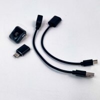 Yurnlv 2-in-1 Car Dongle, Modellnr nicht angegeben, Adapter für Carplay & Android Auto, inkl. USB- & USB-C-Kabel, schwarz, Eingang 5V/1A, einfache Verbindung für kompatible Fahrzeuge