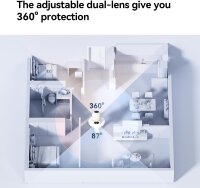 IMOU Ranger Dual 8MP, IPC-S2XP-8MOWED, 360° WLAN Innenkamera, Dual-Lens, 4K Ultra HD, Bewegungserkennung, Nachtsicht, Zwei-Wege-Audio, App-Steuerung, Privatsphäre-Modus, flexible Montage