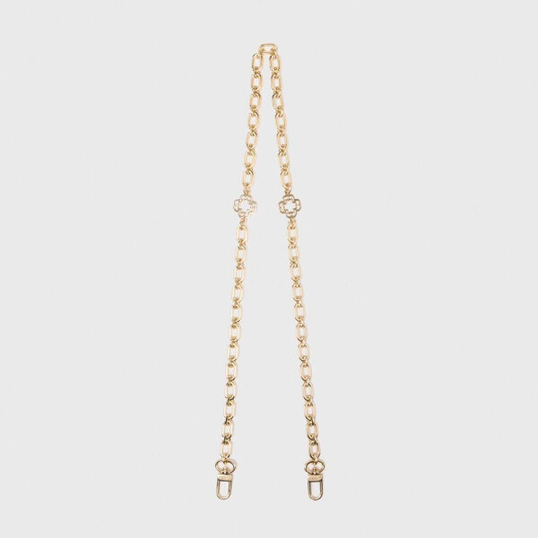 Maje MFAAC00022 Shoulder strap, gold-tone chain, short bag strap, elegant accessory, versatile, high-quality design