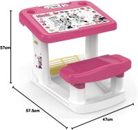 Chicos 51119 Minnie Mouse Kinderschreibtisch – Maltisch mit Sitzbank, Stauraum, ideal als Bastel- & Spieltisch für Kinder ab 2 Jahren, farbenfrohes Design
