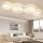 GBLY LED Ceiling Light WY000425700-7, White, Modern, 4-Light, Ring Design, 37W, 3000K Warm White, Aluminum, Ø89cm, Round Ceiling Light for Living Room, Bedroom, Hallway, Office, Study