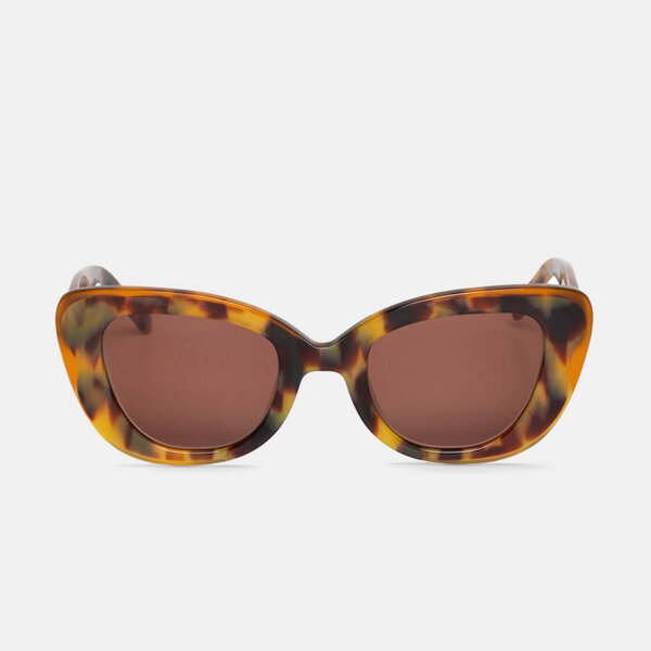 Mr. Boho Caparica Big 28-08 Cat-Eye Womens Sunglasses, Acetate, Size 49/22/145, Fashionable Leopard Brown, Stylish UV Protection, Trendy Design for Fashion-Conscious Women
