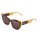 Mr. Boho Tabarca BGG 27-08 Cat-Eye Womens Sunglasses, brown-yellow, fashionable design, size 50/24/145, UV protection, lightweight frame, trendy accessory for style-conscious women