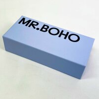 Mr.Boho Montauk BQB 11 Unisex Sonnenbrille, schwarz, 49-21-145, stylisch, UV-Schutz, leichter Rahmen, modernes Design, komfortabel für Damen & Herren