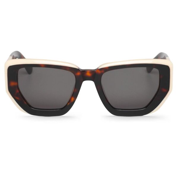 Mr.Boho Madalena BBG 26-11 Damen Sonnenbrille, modisch, schwarz-creme-braun, Größe 50/20/145, elegantes Design, UV-Schutz, leichter Rahmen, ideal für stilbewusste Frauen