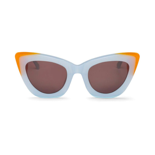 Mr. Boho Tabarca BGG 30-08 Cat-Eye Womens Sunglasses, Acetate, Stylish Blue-Orange, Size 50/24/145, Fashionable Accessory for Trend-Conscious Women