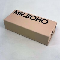 Mr. Boho Bondi BHF 4-11 Womens Sunglasses, Square, Brown-White, 49-25-145, Fashionable, UV Protection, Lightweight Frame