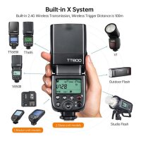 Godox TT600 Flash Unit, 2.4G Wireless, Master/Slave, versatile compatibility with Canon, Nikon, Fujifilm, Panasonic, integrated trigger system, powerful, flexible light control for creative photography