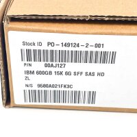 IBM 00AJ127 hard drive, 600GB, 15,000rpm, 6Gb/s, SFF SAS, high-performance HDD for Lenovo servers, hot-swappable, reliable data storage