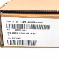 HP SAS Hard Drive 300GB, 10K RPM, 6G SFF, Dual Port, Model 693569-001, Hot-Swap, Reliable Storage for Servers and Workstations