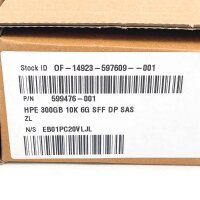 HP SAS Hard Drive 300GB, 10K RPM, 6G SFF, Dual Port, Model 597609-001, Hot-Swap, Enterprise HDD, High Reliability, Compact for Servers and Storage Systems