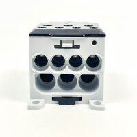 Morek MAB1403S10 Verteilerklemme, OJL400AF, 10x(1x25) Eingang, 4x35/3x50mm² Ausgang, kompakte Stromverteilung, sichere Verdrahtung, vielseitig einsetzbar, robuste Bauweise