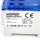 MOREK OJL200A distribution block, model MAB1201B10, blue, 1x Al/Cu 70mm² input, 6x Cu 16mm² outputs, compact for flexible power distribution