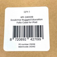 EcoArmor KPI-240339 robust iPad case, magnetic closure, shockproof, scratch-resistant, elegant black design, optimal all-round protection for your tablet
