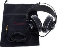 Superlux HD-681B On-Ear-Kopfhörer, schwarz, dynamisch, halboffen, klarer Sound, komfortable Polster, verstellbarer Kopfbügel, ideal für Studio und Musikgenuss