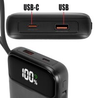 Swissten 22013934 MagSafe Powerbank, 20.000 mAh, integriertes Kabel, 20W Schnellladung, kabelloses Laden, kompakt, ideal für unterwegs, kompatibel mit MagSafe-Geräten.