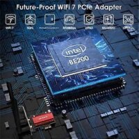 WAVLINK WL-WN685BE3-B WiFi 7 Tri-Band PCI-E Network Card BE8800, 2.4/5/6 GHz, ultra-fast, long range, stable connection, easy installation, ideal for gaming & streaming