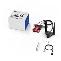 WAVLINK WL-WN685BE3 BE8800 WiFi 7 PCIe Network Card, Tri-Band BE200 WLAN Adapter, Bluetooth 5.4, High-Speed, for Desktop PC, Strong Connection, Modern Technology, Easy Installation