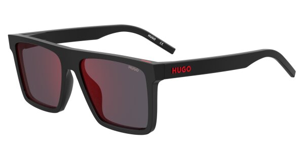 Hugo Boss HG 1069/5 mens sunglasses, model 807A0, size 57-17-145, elegant design in black with striking red lenses, fashionable and distinctive for style-conscious men.