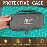 Vision Aid 30x LED Magnifying Glass, Model VA-30L, Reading Magnifying Glass with Ultra-Bright LEDs, Stand Function, Case, Ideal for Jewelry, Coins, Watches, Hobbies, Crafts, Ergonomic, Blue/Black