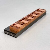 Copper grounding bar, set of 10, model: busbar, product type: grounding strip, features: aluminum base, industrial design, robust, for electrical installations, durable, easy installation, versatile