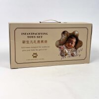 lovemomi 4-piece set of baby soft toys with integrated rattle – plush toys for newborns, teething rings, various animal motifs, soft materials, promotes motor skills and senses, ideal gift for babies