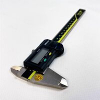Mitutoyo CD-15APX precise digital caliper, 150 mm, LCD display, stainless steel, inside/outside measurement, zeroing, mm/inch switching, robust, for workshop and laboratory